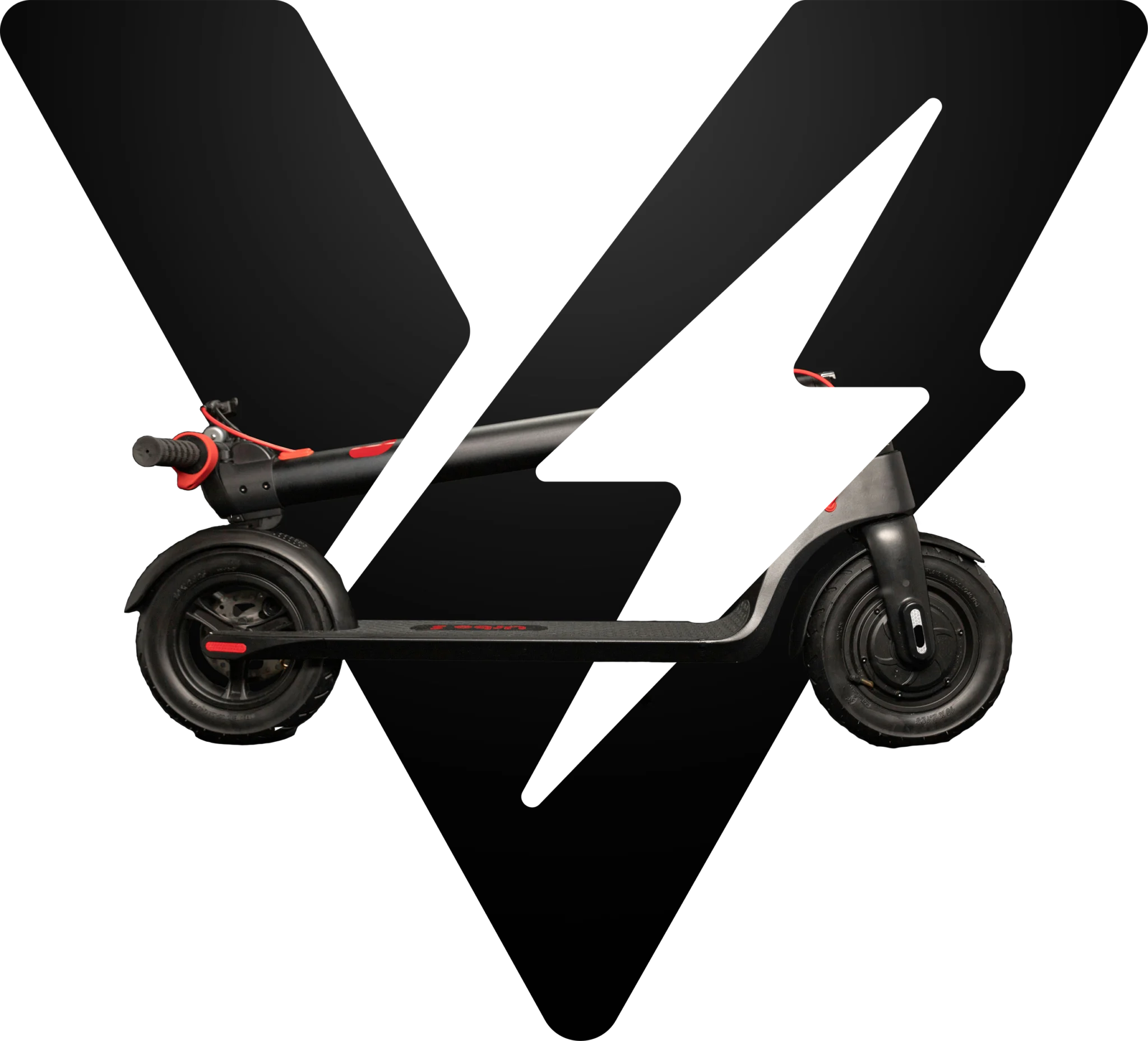 voltrix illustration inscrustation trottinette pliée logo v